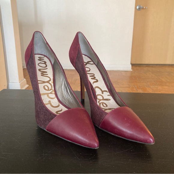 SAM EDELMAN Desiree pony hair and leather panel pumps - Picture 4 of 9